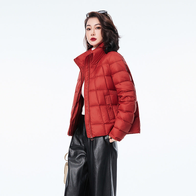 Women's Lightweight Solid-Color Versatile Down Jacket