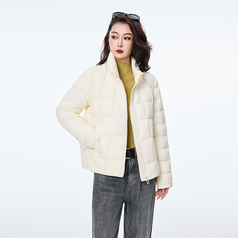 Women's Lightweight Solid-Color Versatile Down Jacket