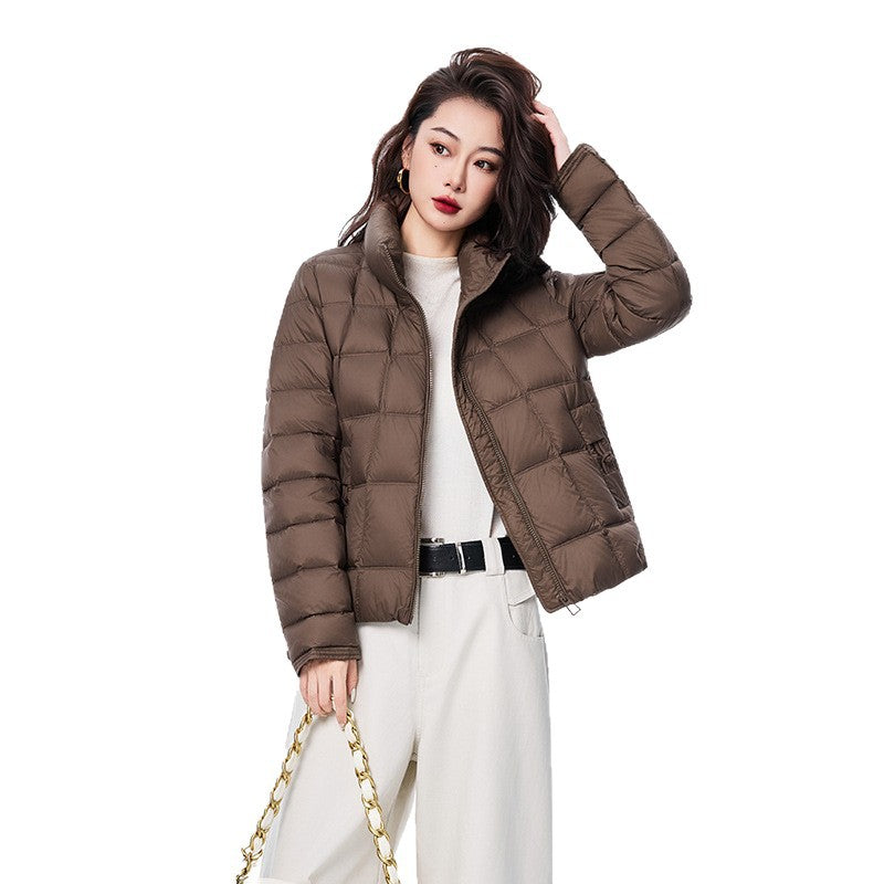 Women's Lightweight Solid-Color Versatile Down Jacket